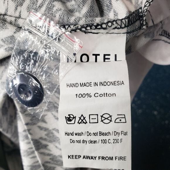 NWT Motel Rocks Sakila Trouser in Wavy Dogtooth Print Size Small - Picture 9 of 10